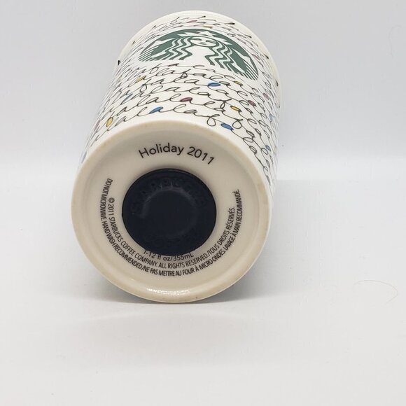 Starbucks Holiday 2011 Series Falalalala Double Walled Ceramic Tumbler - Picture 5 of 6